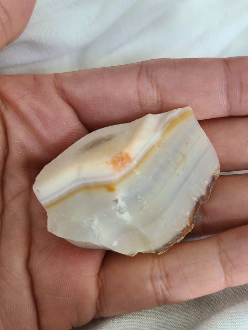 Raw Banded Agate – Natural Unpolished Layered Quartz Crystal